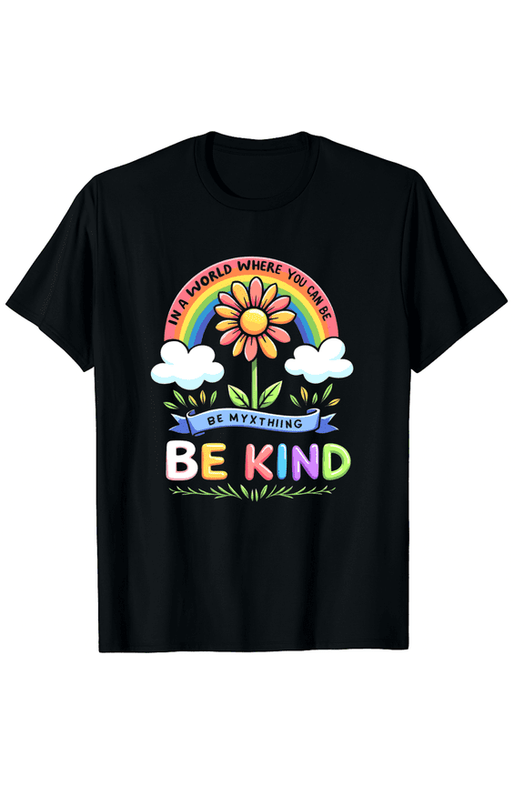 In a World where you can be Anything Be Kind Graphic Black T-Shirt for Men and Women