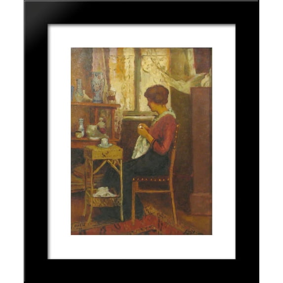 In atelier 20x24 Framed Art Print by Stefan Luchian