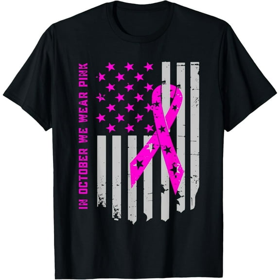 In october we wear pink making strides against breast cancer T-Shirt