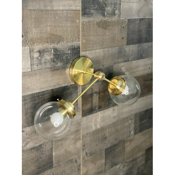 In stock - Ships on the same day! Sakkari Modern Double Light 6in Globe Mid Century Bathroom Sconce