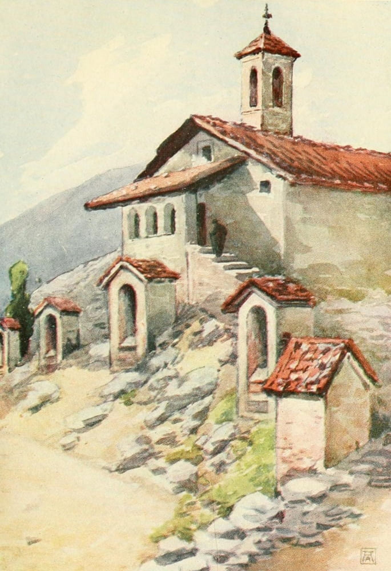 In the Abruzzi 1908 A Sanctuary in the Abruzzi Canvas Art - Amy Atkinson (24 x 36)