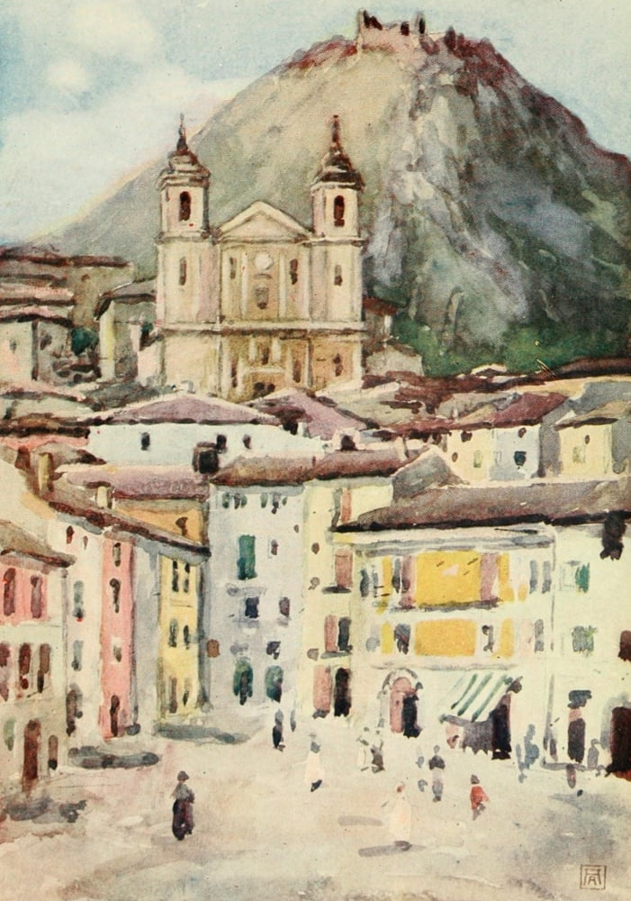 In the Abruzzi 1908 Castel di Sangro Canvas Art - Amy Atkinson (18 x 24)
