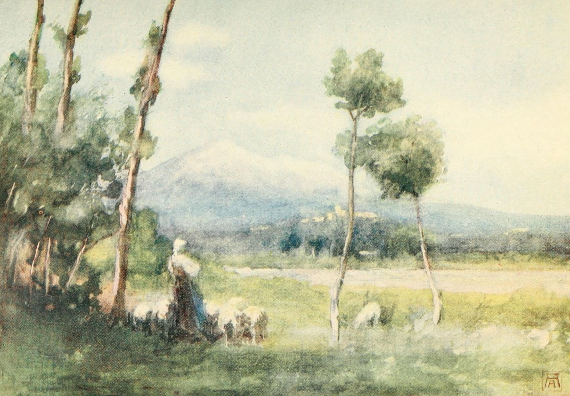 In the Abruzzi 1908 Pastoral Canvas Art - Amy Atkinson (24 x 36)