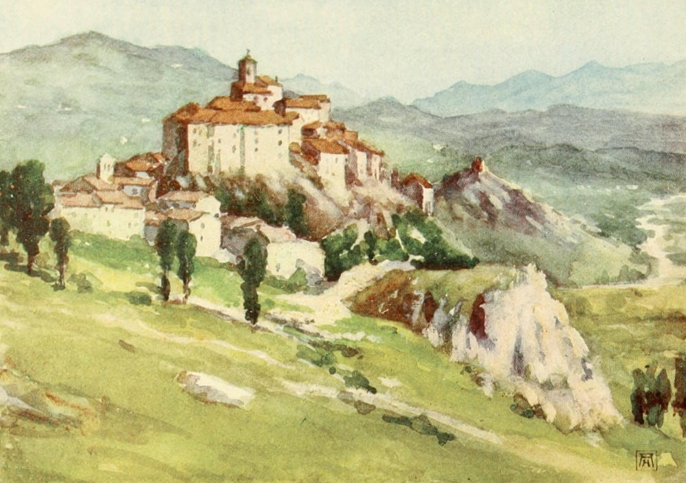 In the Abruzzi 1908 Roccacinquemiglia Canvas Art - Amy Atkinson (24 x 36)