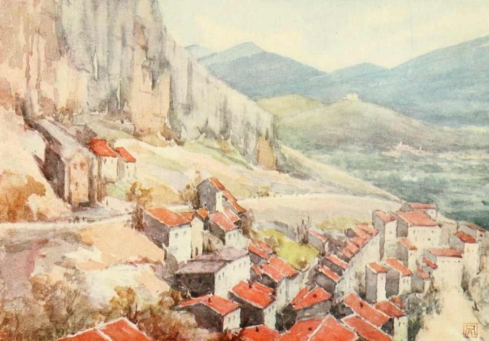 In the Abruzzi 1908 Tagliacozzo Canvas Art - Amy Atkinson (18 x 24)