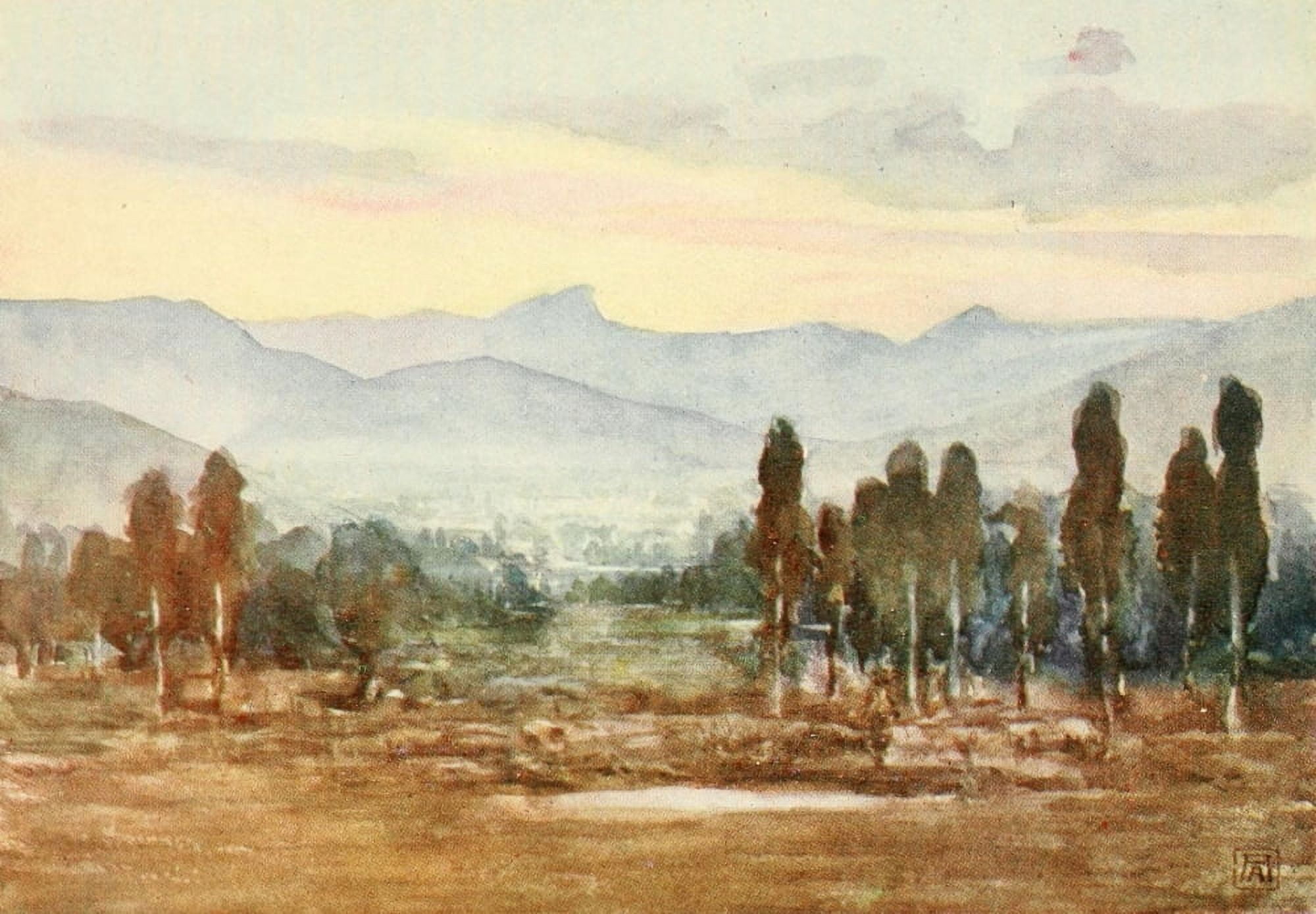 In the Abruzzi 1908 The Valley of Sulmona Canvas Art - Amy Atkinson (24 x 36)