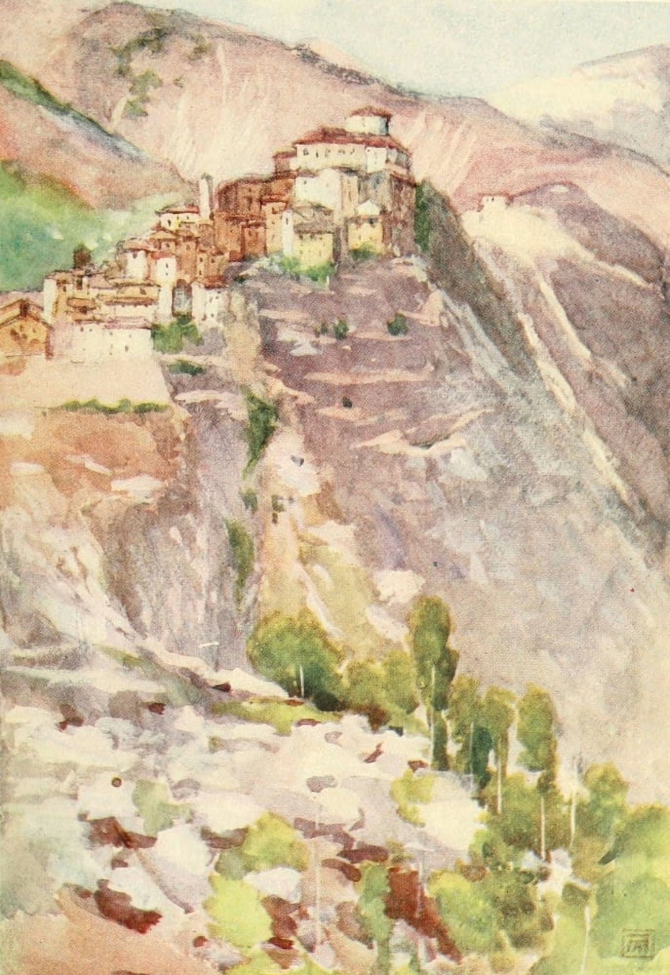 In the Abruzzi 1908 Villalago Canvas Art - Amy Atkinson (24 x 36)