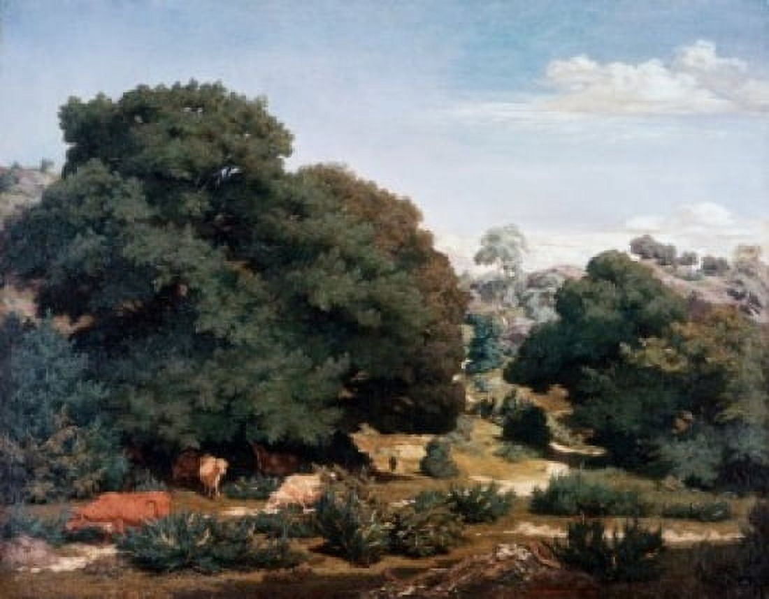In the Auvergne Mountains Pierre E Theodore Rousseau (1812-1867 French) Oil on canvas Canvas Art - Pierre E Theodore Rousseau (18 x 24)