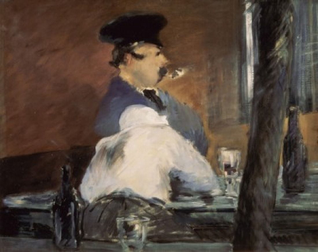 In the Bar 1878-9 Edouard Manet (1832-1883 French) Oil on canvas Pushkin Museum of Fine Arts Moscow Russia Canvas Art - Edouard Manet (18 x 24)