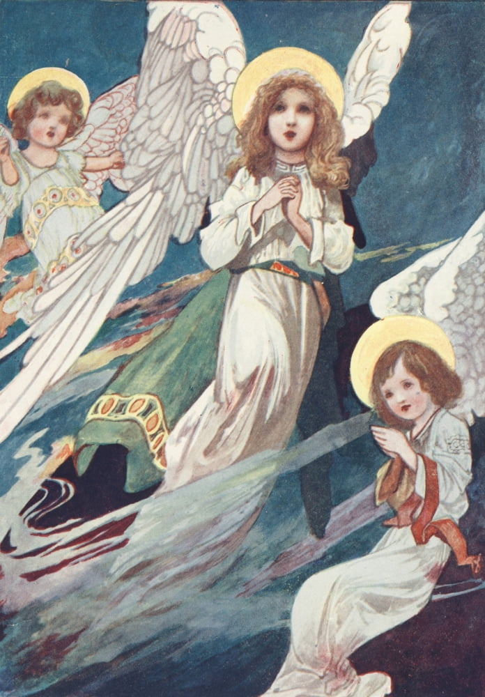 In the Beginning 1910 Angels Canvas Art - Charles Robinson (18 x 24)