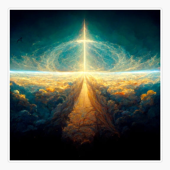 In the Beginning God Created the Heavens and the Earth Sticker