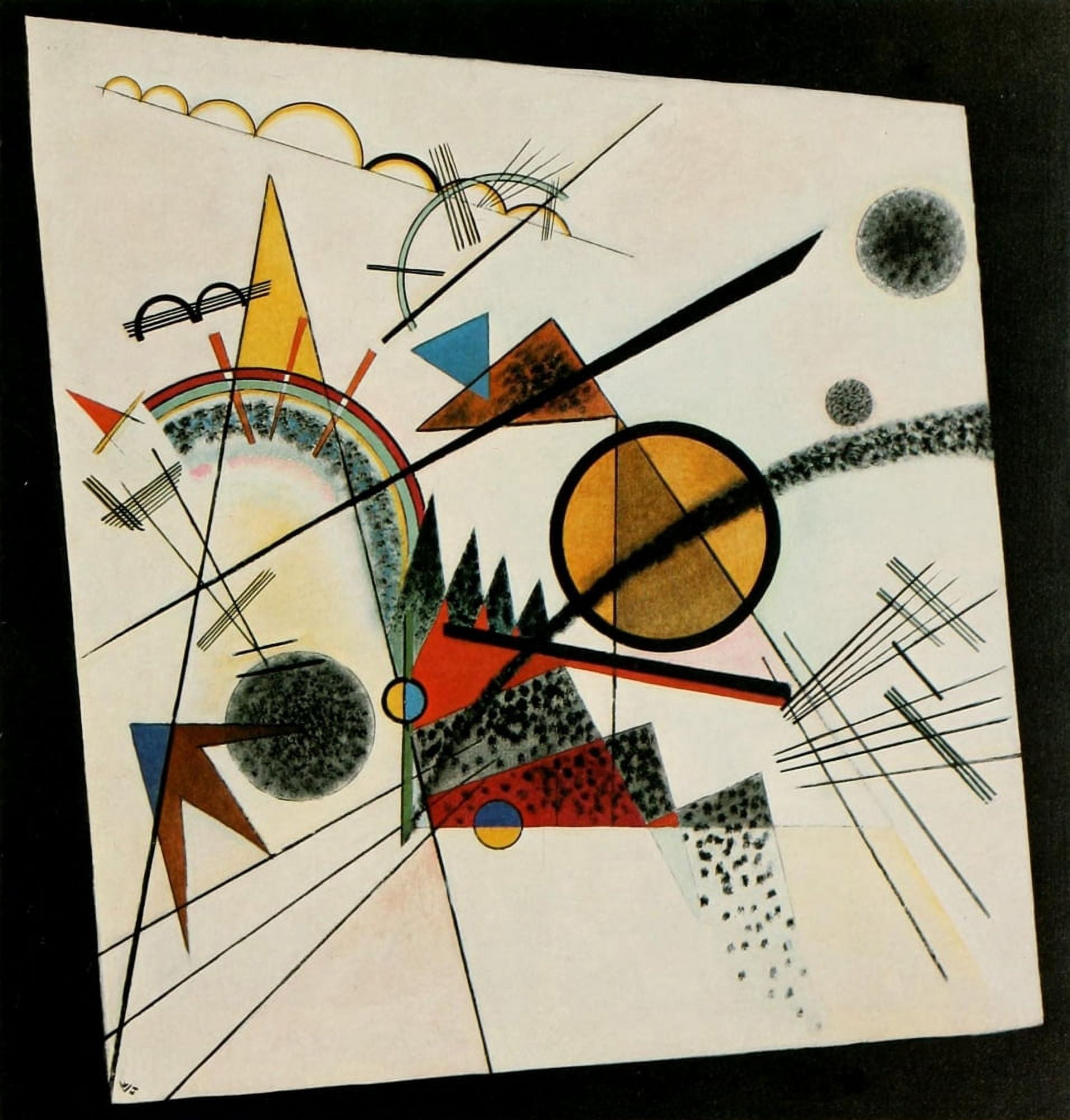 In the Black Square 1923 Canvas Art - Wassily Kandinsky (24 x 36)