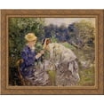 thumbnail image 1 of In the Bois de Boulogne 24x20 Gold Ornate Wood Framed Canvas Art by Morisot, Berthe, 1 of 2