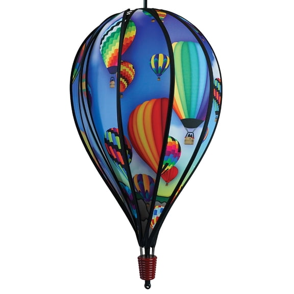 In the Breeze 0971 Balloon Fest 10-Panel Hot Air Balloon Spinner Colorful Wind Spinner for Yards, Gardens, Patios