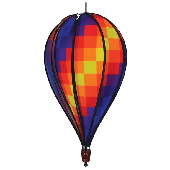 In the Breeze 0998 — Rainbow Pixel Hot Air 10-Panel Hanging, Spinning Balloon Decoration, 25-Inches