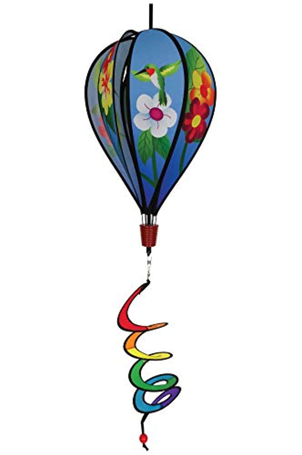 In The Breeze 0994 — Tie Dye Hot Air Balloon Spinner 25" x 14" — Colorful Wind Spinner for Yards
