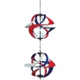 thumbnail image 1 of In the Breeze 2477 — Red, White and Blue Poly Double Vortex Spinner — Mesmerizing and Colorful Hanging Wind Spinner, 1 of 5