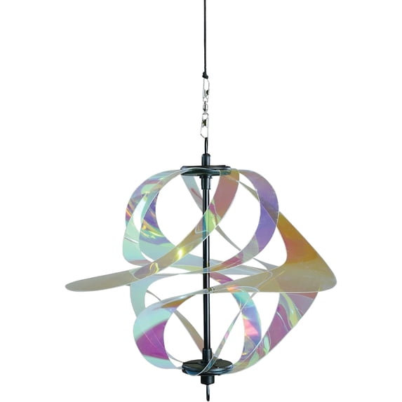 In the Breeze 2483 — Iridescent Vortex Spinner — Mesmerizing and Colorful Hanging Wind Spinner