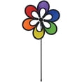 thumbnail image 1 of In the Breeze 2675 — Rainbow Windee Wheelz Flower Spinner — Colorful Wind Spinner for Yard, Garden, 1 of 3