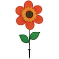 thumbnail image 1 of In the Breeze 2704 - 12 Inch Orange Sunflower Wind Spinner with Leaves - Colorful Flower Spinner for your Yard and Garden, 1 of 6