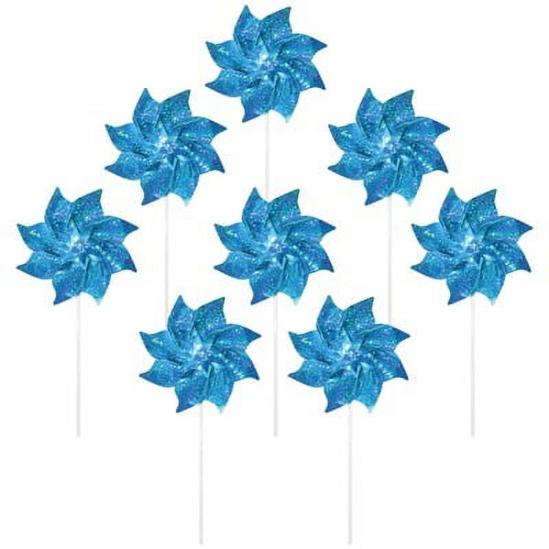Favor 12 Mini Twirling Pinwheels Blue, Pink and White Pinwheels