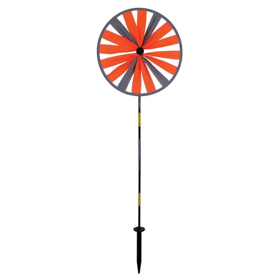 In the Breeze 2714 Retroreflective Orange 12 Inch Wind Spinner - Fun and Bright Driveway Reflector
