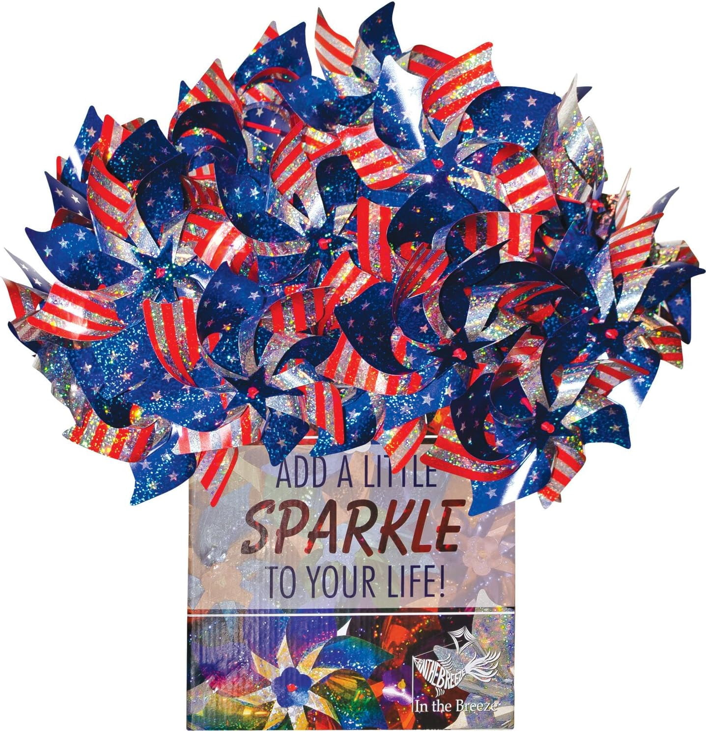 In the Breeze 2749-PACKS — 48 Piece Stars & Stripes Pinwheel, 8-inch, 6 ...