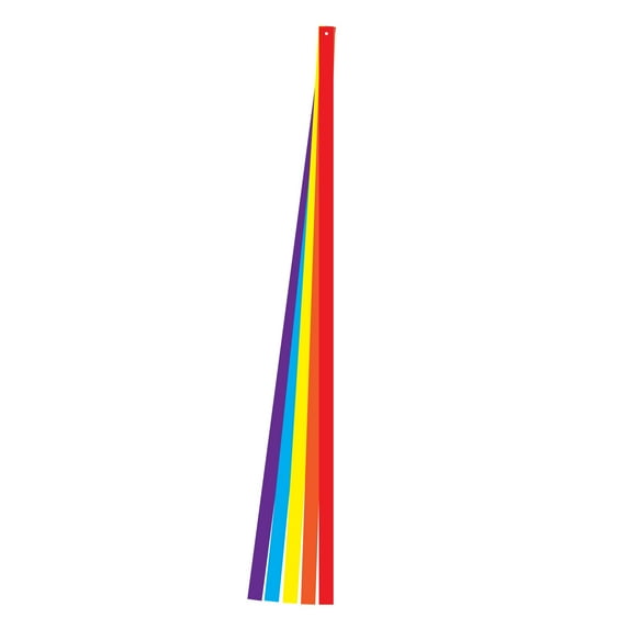 In the Breeze 2913 — 6 Foot Colorful Kite Tail Set - Five Different Solid Color Tails - Ripstop Fabric