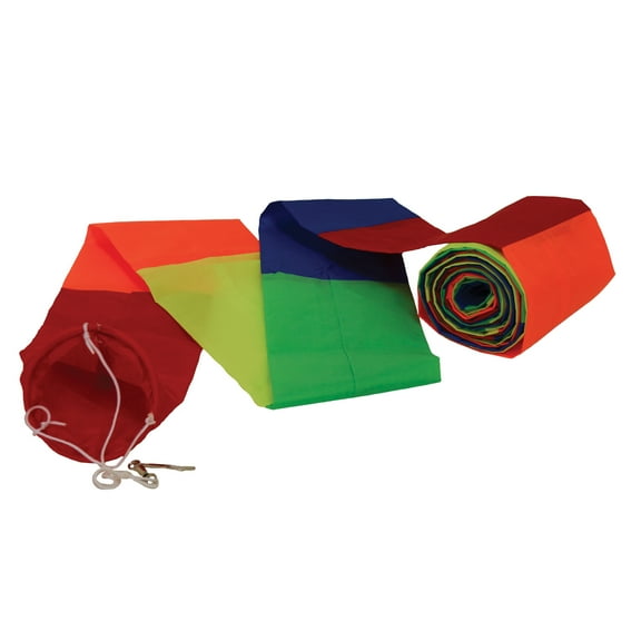 In the Breeze 2915 — Rainbow Tube Tail, 20-Feet — Colorful Ripstop Kite Tail
