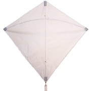 In the Breeze 2995   White 30 Inch Diamond Kite - Single Line - Ripstop Fabric - Includes Kite Line and Bag - Entry Level Kite