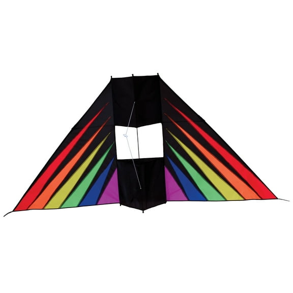 In the Breeze 3037 — Rainbow Burst Conyne Delta Kite, 6-Feet - Single Line Easy Flying Kite for All Ages