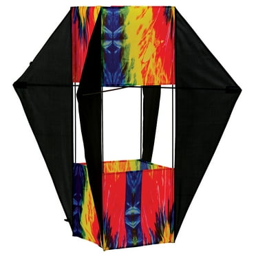 In the Breeze 3069 — Tie Dye Winged Box Kite — Colorful, Easy-Flying Kite for All Ages