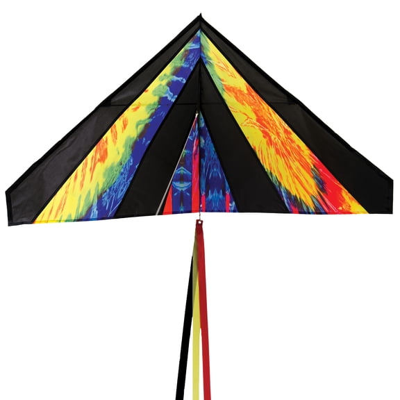In the Breeze 3073 — 4' Tie Dye Delta Kite — Easy Flying, Single Line Kite for All Ages