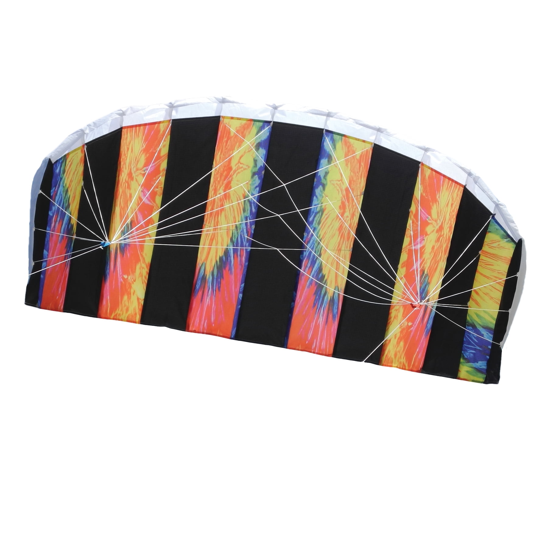 In the Breeze 3081 — Tie Dye 62-inch Sport Kite - Dual Line Stunt Parafoil - Includes Braided Kite Line and Bag - Easy to Fly