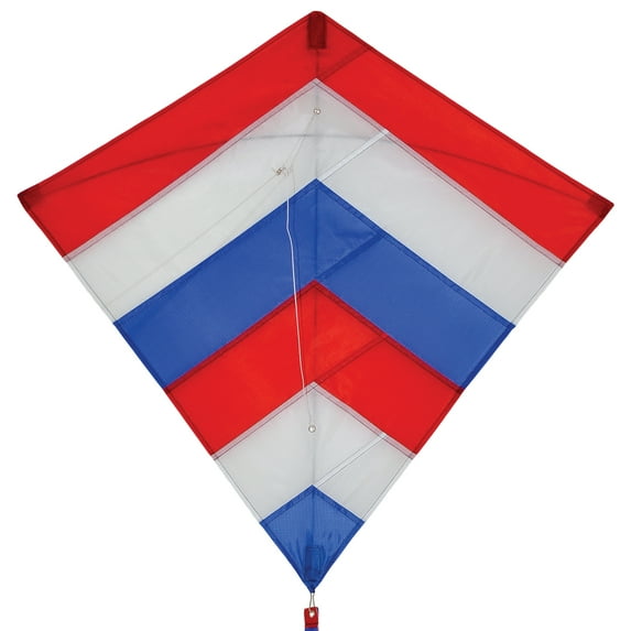 In the Breeze 3100 — Patriot Layers Diamond Kite, 30-Inch — Colorful Patriotic Easy Flying Single-Line Kite for All Ages