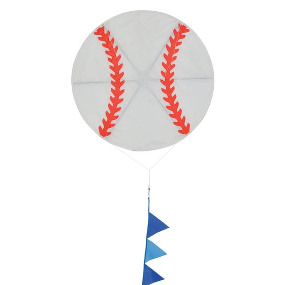 In the Breeze 3154  Baseball Kite  Fun Easy Flying Round Single-Line Kite for Kids and Adults