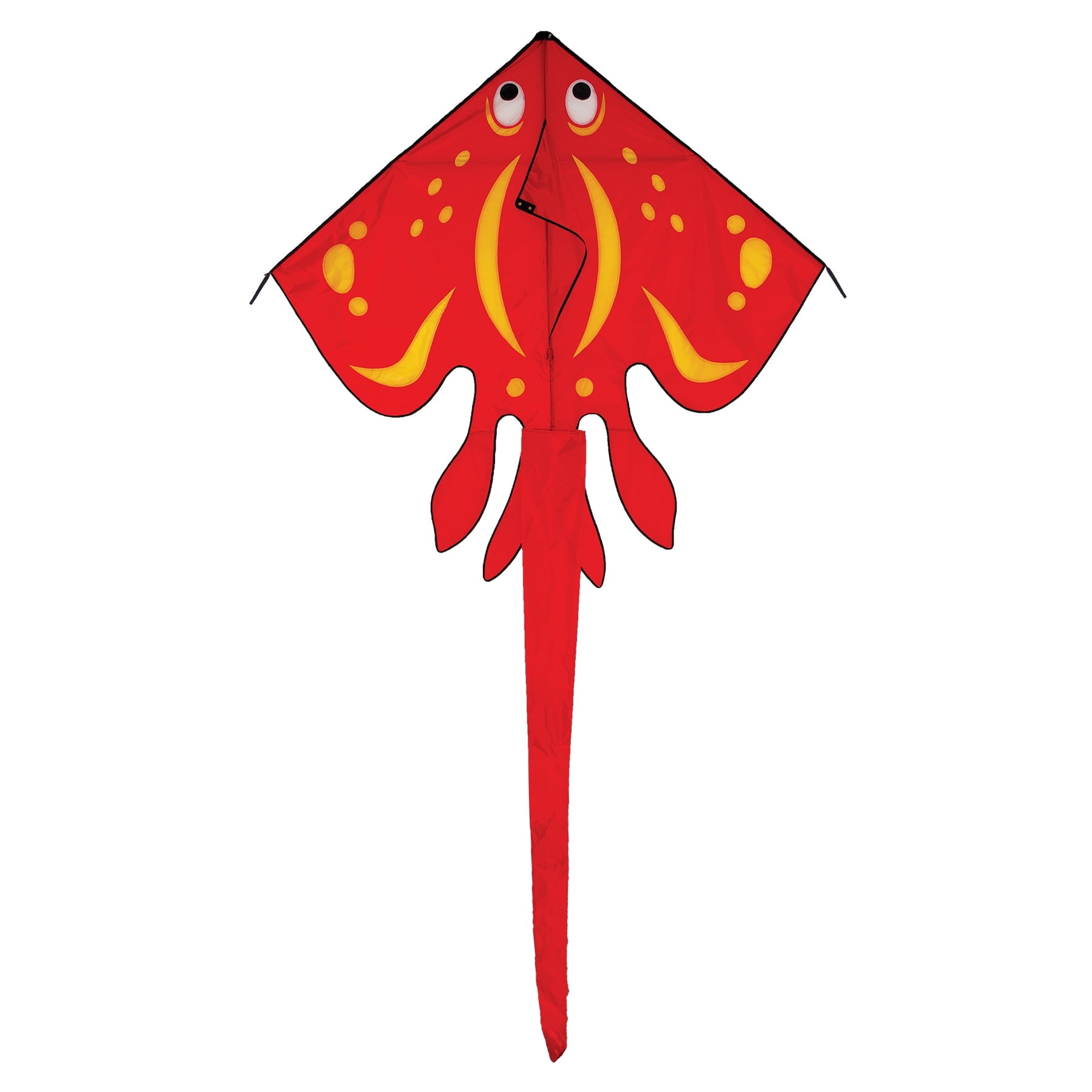 In the Breeze 3221 — Red Stingray Kite - Large Single Line Kite - Ripstop Fabric - Kite Line and Bag Included