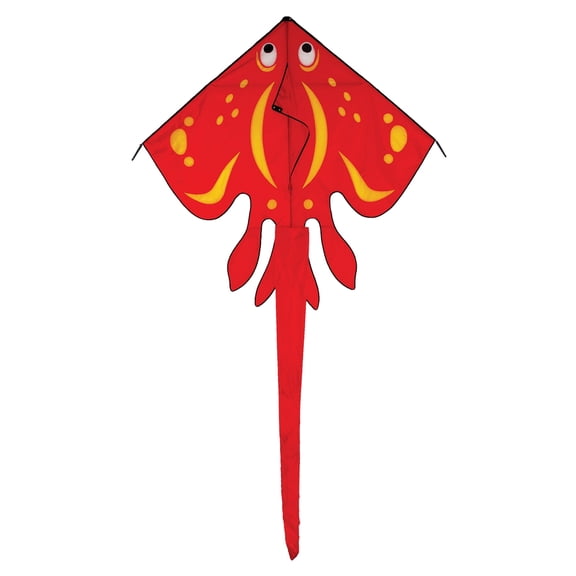 In the Breeze 3221 — Red Stingray Kite - Large Single Line Kite - Ripstop Fabric - Kite Line and Bag Included