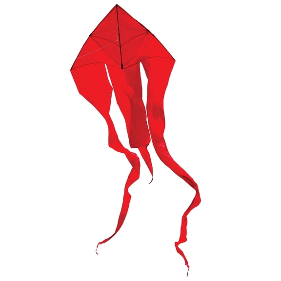 In the Breeze 3225 - Red 77-inch Wave Delta - Ripstop and Taffeta Single Line All Ages Kite