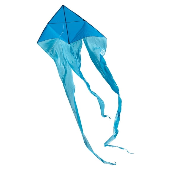 In the Breeze 3227 — Blue 77 Inch Wave Delta - Single Line Kite - Kite Line and Bag Included - Combination of Ripstop and Taffeta Fabric