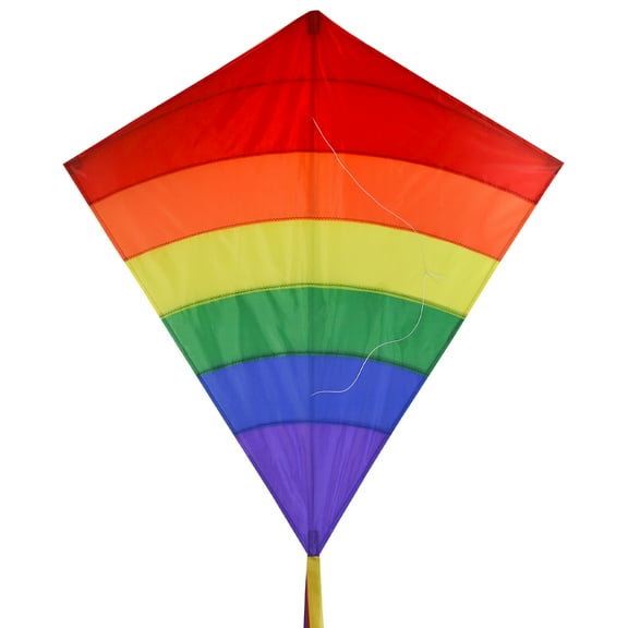 In the Breeze 3249 — Rainbow Spectrum Arch 39 Inch Diamond Kite — Great Beginner Kite, Easy Flying, Single-Line Classic Diamond Kite