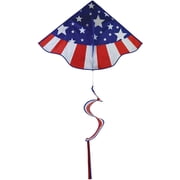In the Breeze 3328   Patriotic Star Delta Kite with Spinning Tail   Fun, Easy Flying Kite for All Ages   Stars & Stripes