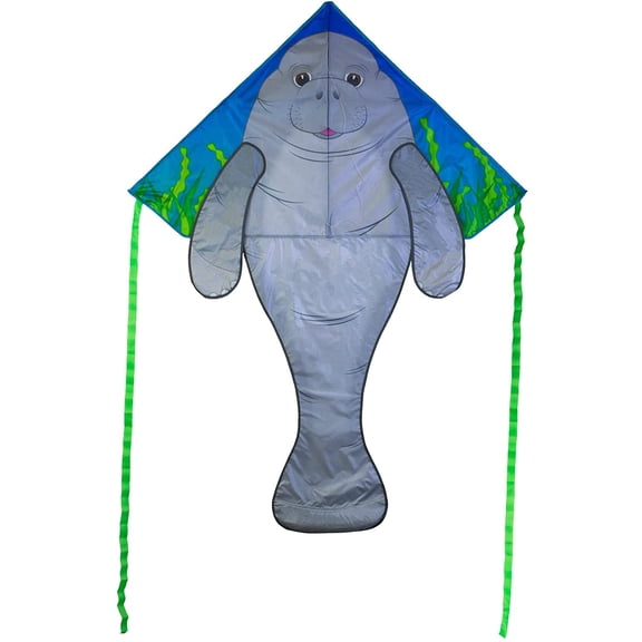 In the Breeze 3333 Manatee 45" Fly-Hi Kite Easy Flying Single Line Sea Life Kite for Kids and Adults