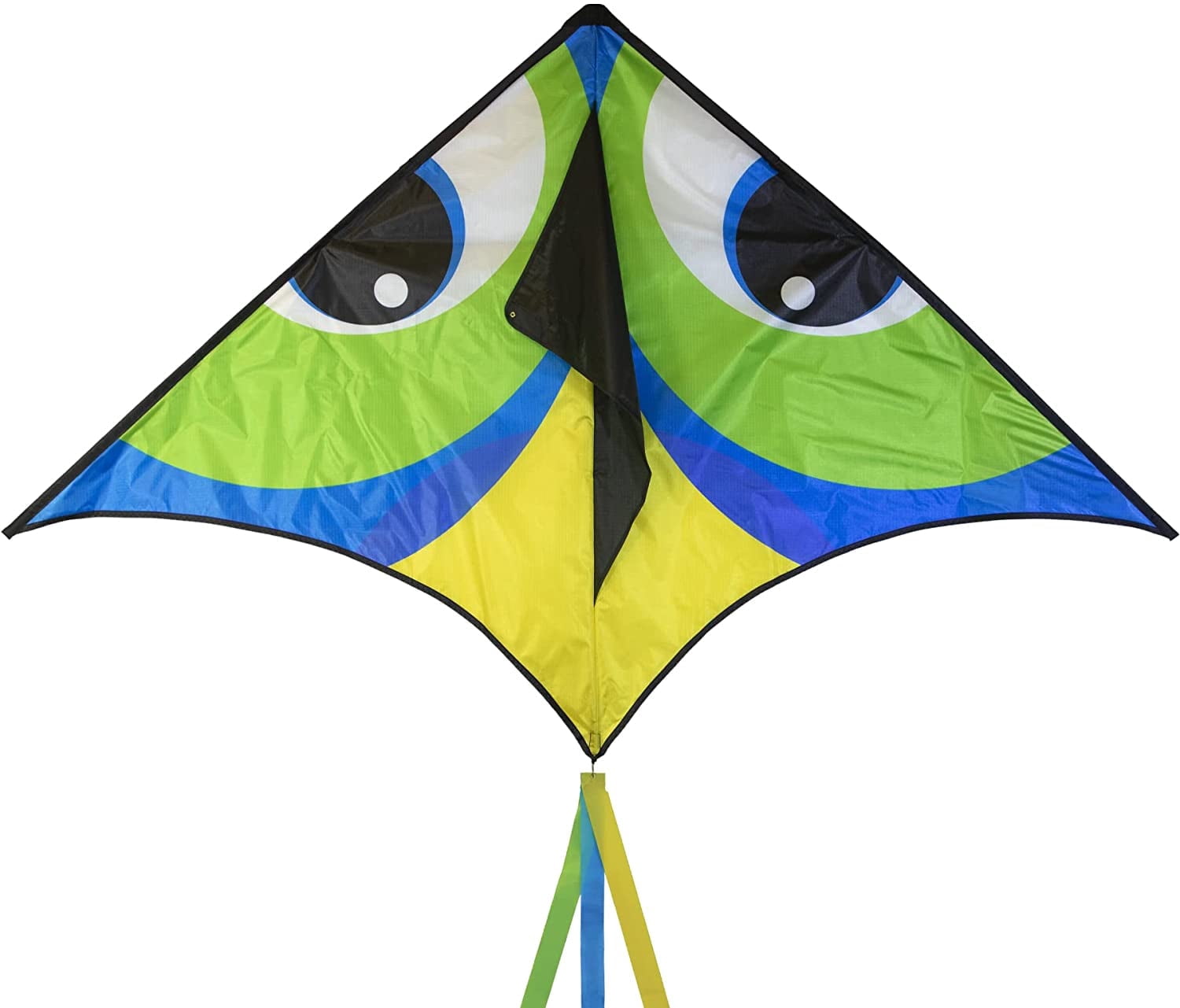 In the Breeze 3339 — Manu Green 72" Delta Kite — Colorful Large Fun, Easy-Flying Single Line Kite for All Ages