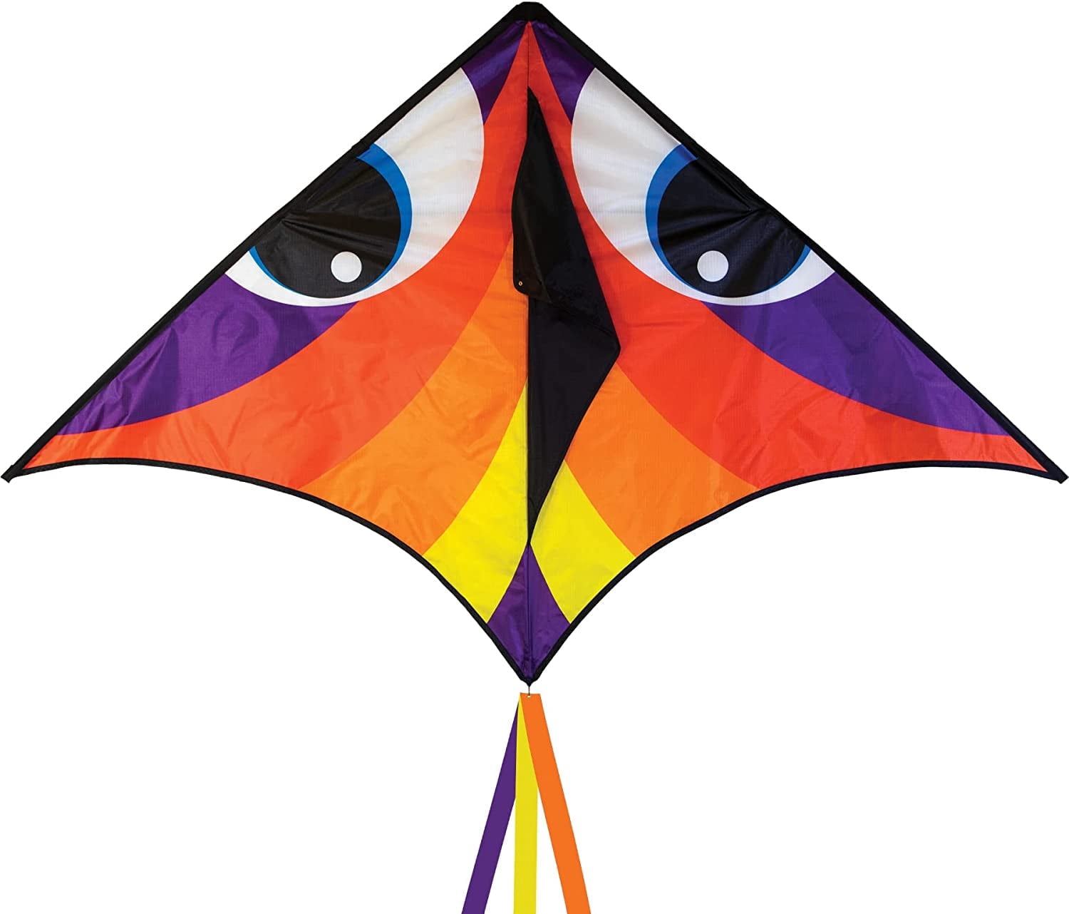 In the Breeze 3341 — Manu Red 72" Delta Kite — Colorful and Large, Easy Flying Single Line Kite for All Ages
