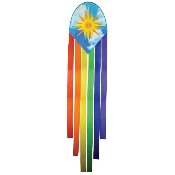 In the Breeze 3351 — 22" Sun & Rainbow Dancing Dragon Kite — Easy Flying Single Line Kite