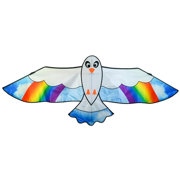 In the Breeze 3379 — 70-inch Peace Seabird Kite — Colorful, Easy-Flying, Single-Line Bird Kite; Kite Line Included