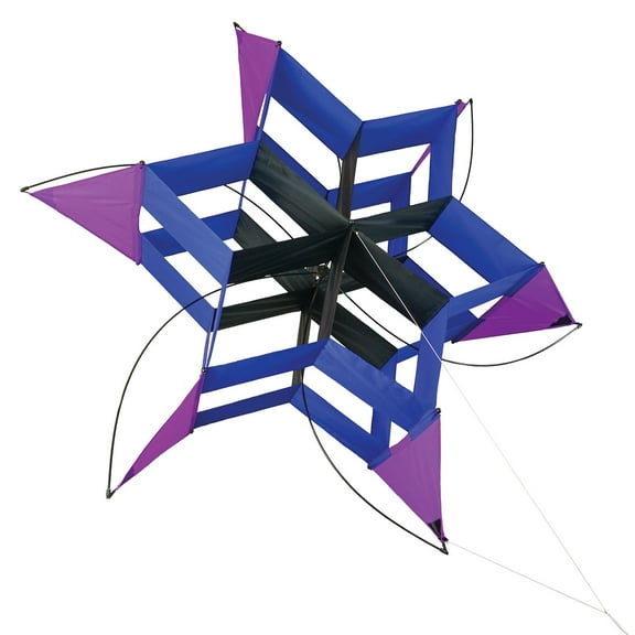 In the Breeze 3391 — Shadow Cosmic Hex Kite — Colorful, Easy-Flying Cellular Kite; Kite Line Included