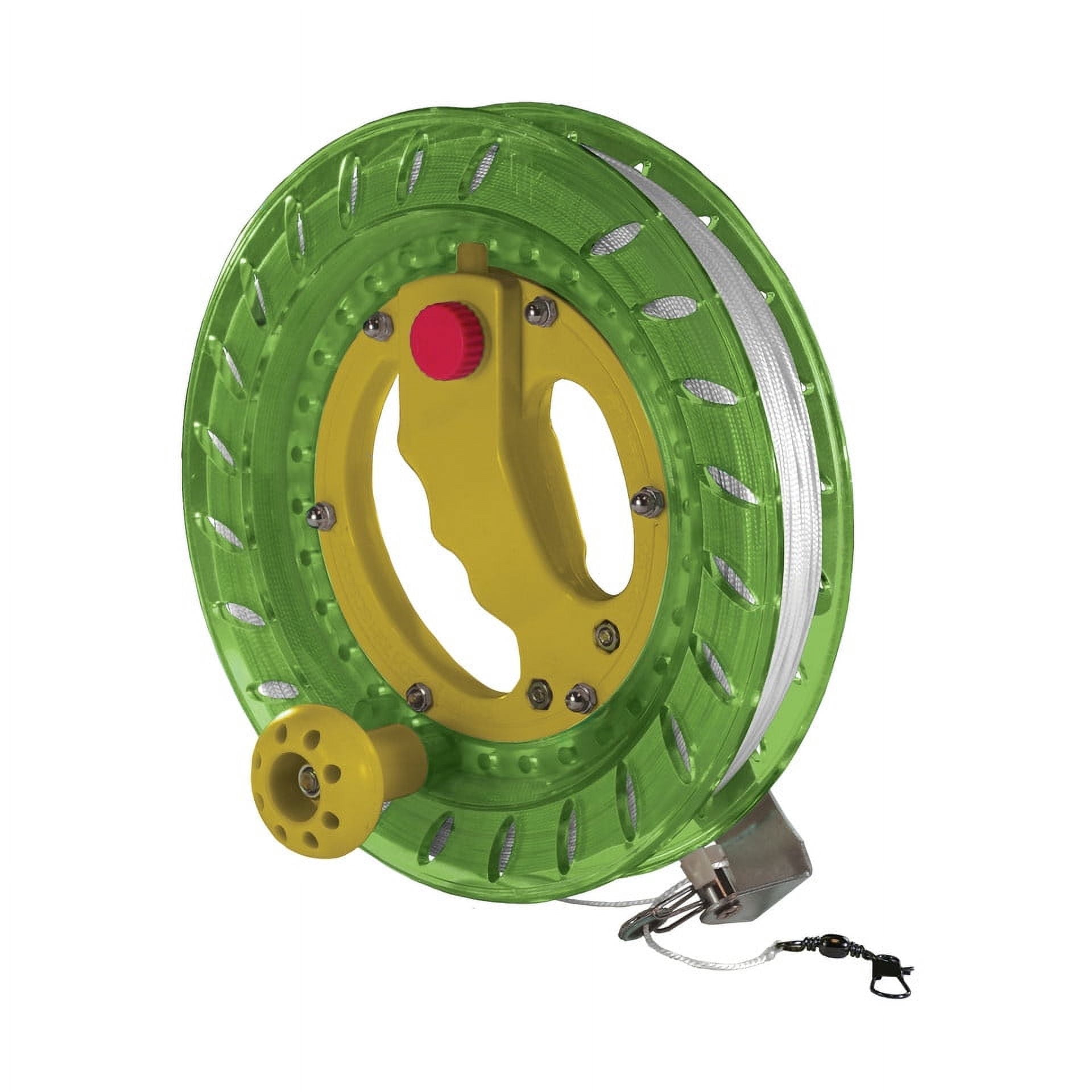 In the Breeze 3446 — 50 LB x 640' 8-inch Braided Line Kite Reel, Green — Kite Flying Accessory — Kite Reel with Line