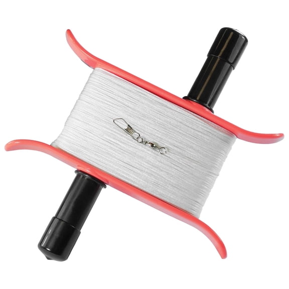 In the Breeze 3449 — 50lb x 500' Braided Breezy Winder, Coral — Kite Flying Accessory — Paddle Winder with Line